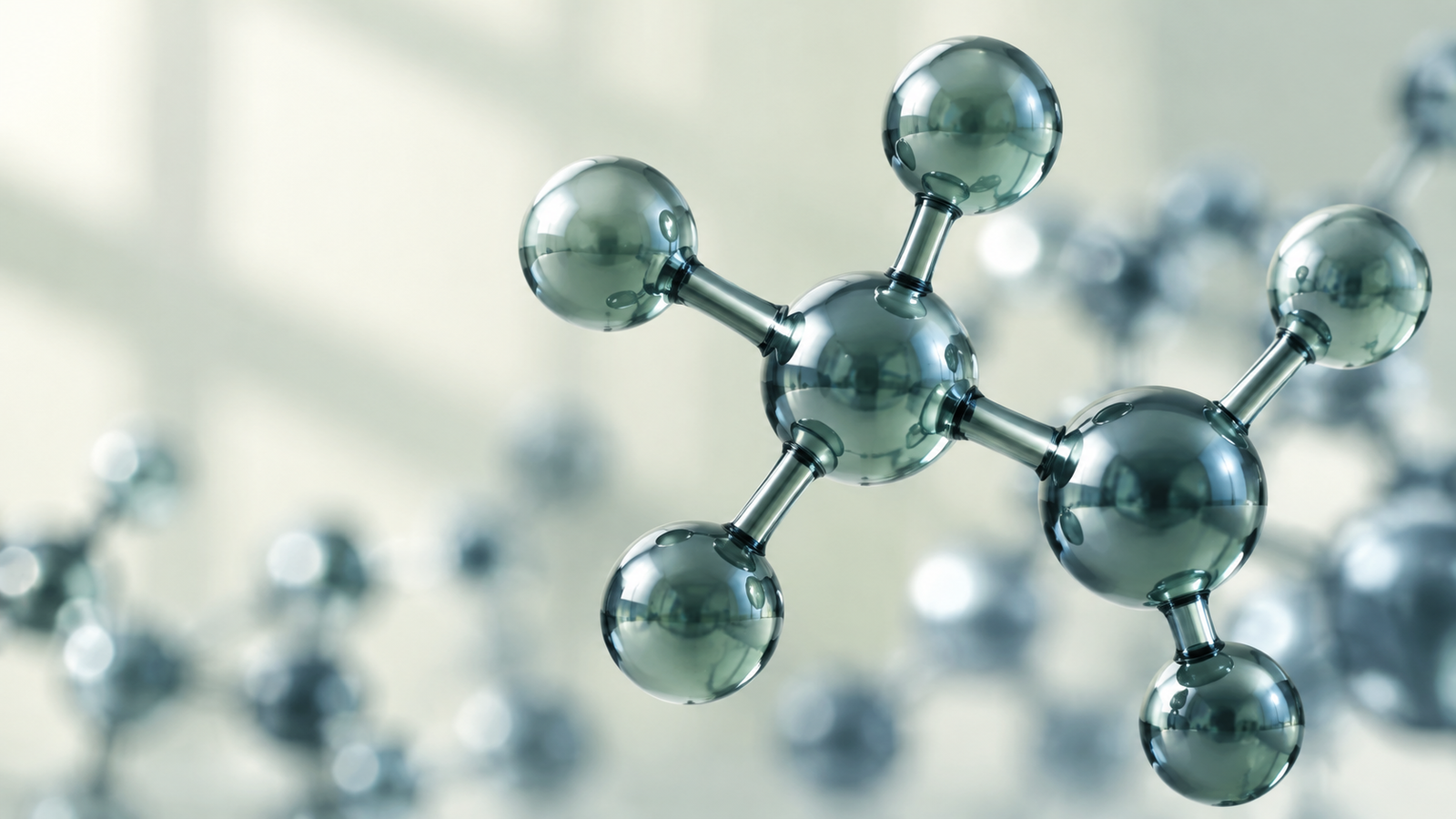 Molecular model illustrating research compounds.